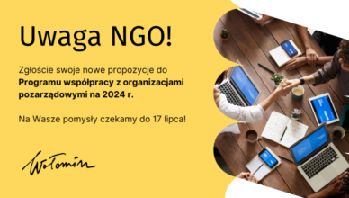 Wołomin - propozycje do programu współpracy z organizacjami pozarządowymi na 2024 r.