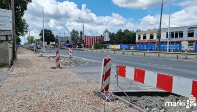 Marki - Prace w Alei Piłsudskiego