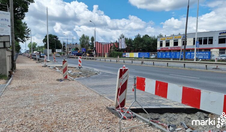 Marki - Prace w Alei Piłsudskiego