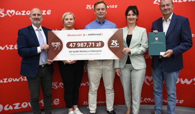 Klembów - Spółka Wodna w Dobczynie otrzymała dofinansowanie z programu "Mazowsze dla melioracji"