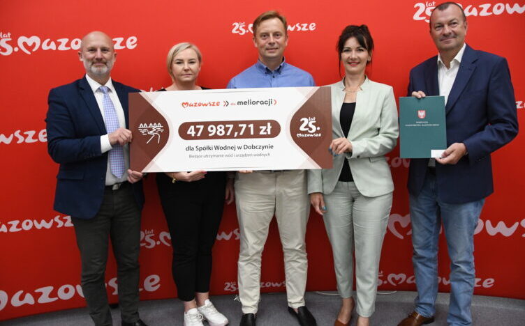 Klembów - Spółka Wodna w Dobczynie otrzymała dofinansowanie z programu "Mazowsze dla melioracji"