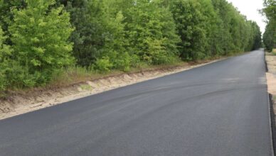 Tłuszcz - droga w Wólce Kozłowskiej po remoncie