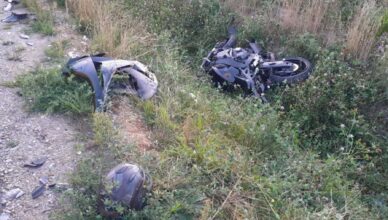 Wypadek motocyklowy w Emilianowie