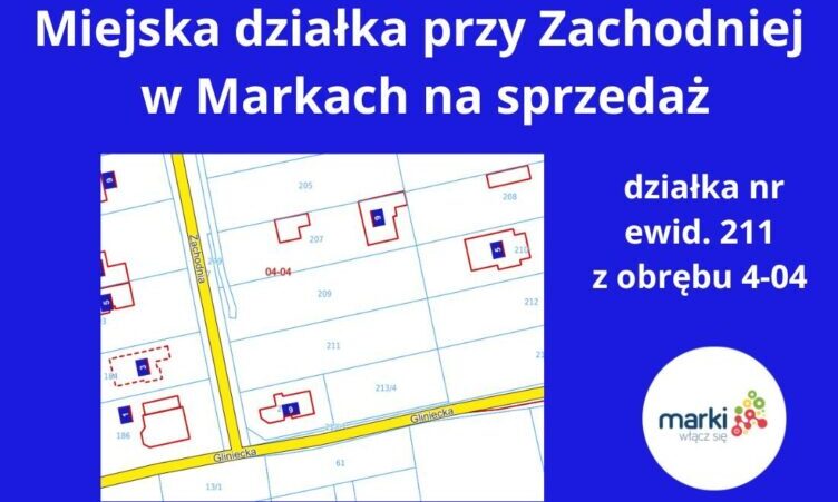 Marki - miejska działka przy Zachodniej na sprzedaż