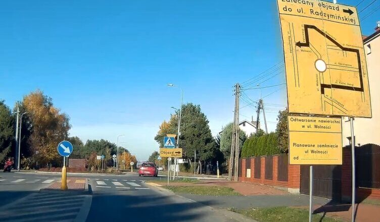 Ząbki - zamknięcie ul. Wolności od 2 listopada