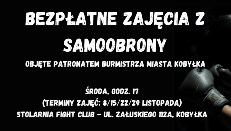 Kobyłka - bezpłatne zajęcia z samoobrony w listopadzie