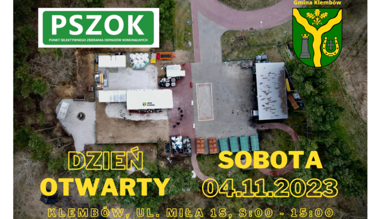 Klembów - PSZOK otwarty w dniu 4 listopada 2023 r.