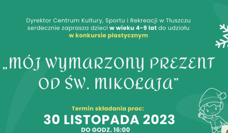 Tłuszcz - konkurs plastyczny "Mój wymarzony prezent od św. Mikołaja"