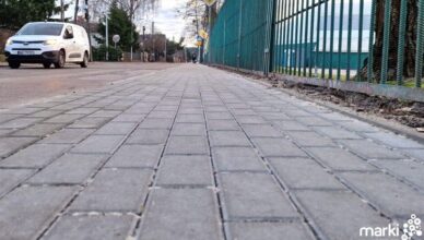 Marki - chodnik przy Wspólnej po remoncie