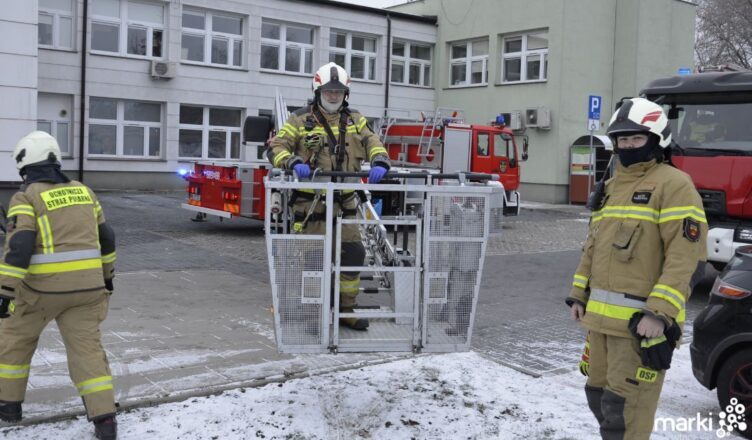 Marki - pożar i ewakuacja w ratuszu