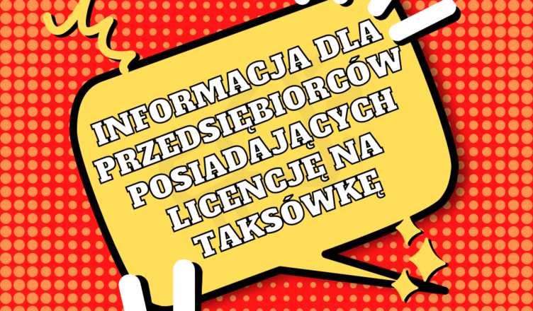 Ząbki - informacja dla przedsiębiorców posiadających licencję na taksówkę