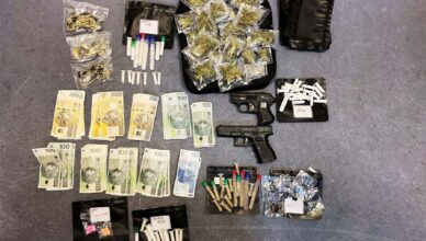 Kryminalni zatrzymali poszukiwanego i zabezpieczyli znaczną ilość nielegalnych środków