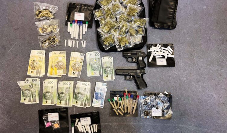 Kryminalni zatrzymali poszukiwanego i zabezpieczyli znaczną ilość nielegalnych środków