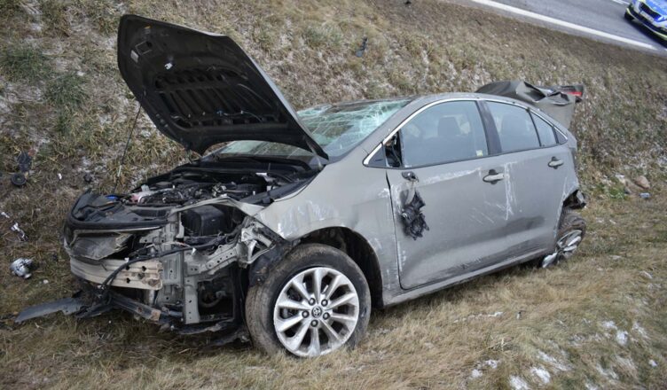 Pijany wjechał do rowu