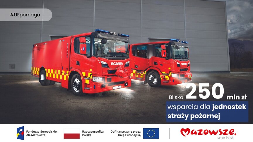 Blisko 250 mln zł wsparcia dla jednostek straży pożarnych