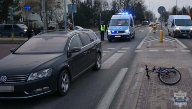 Potrącenie 9-letniego rowerzysty