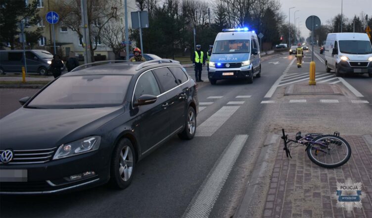 Potrącenie 9-letniego rowerzysty