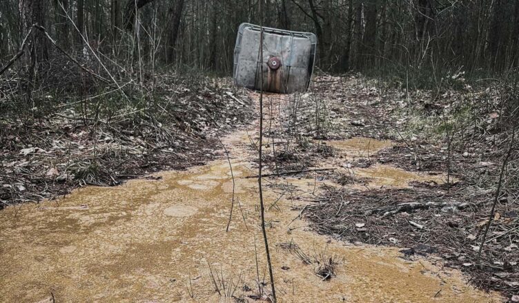 7000 litrów niebezpiecznej substancji w lesie!