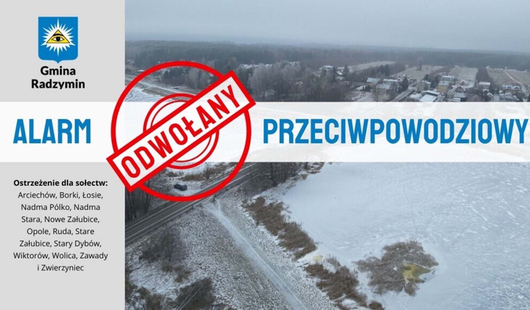 Alarm powodziowy odwołany, utrzymany stan pogotowia powodziowego