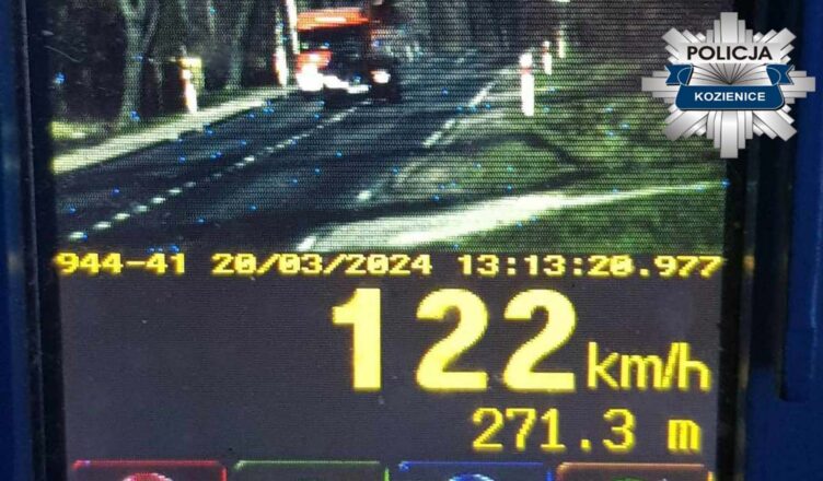 5 tys. zł. za jazdę z prędkością 122 km/h na obszarze zabudowanym