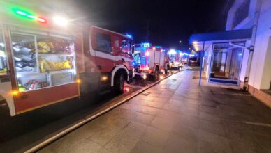 Pożar stolarni w Kobyłce