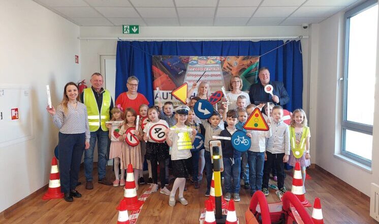 Marki - odblaskowy przedszkolak z "autochodzikiem"