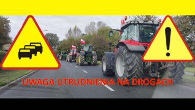 Protest rolników, utrudnienia na drogach powiatu legionowskiego, mińskiego i nowodworskiego