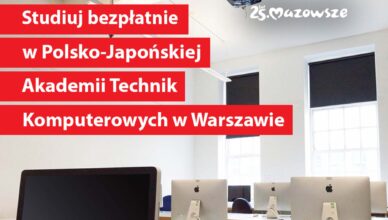Bezpłatne miejsca w Polsko-Japońskiej Akademii Technik Komputerowych