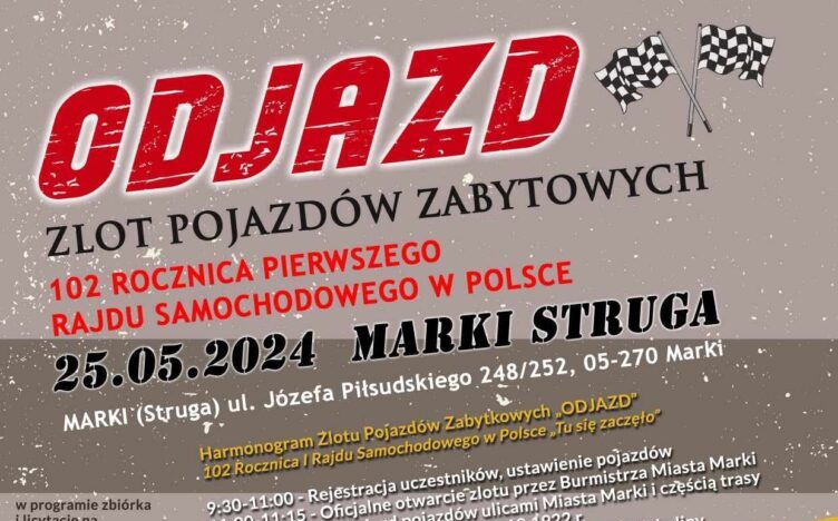 Marki - 102. rocznica pierwszego rajdu aut w Polsce