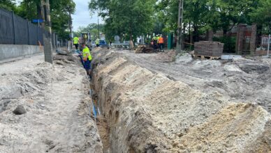 Zielonka - trwają intensywne prace przy rozbudowie ulic Jagiellońskiej i Gromali