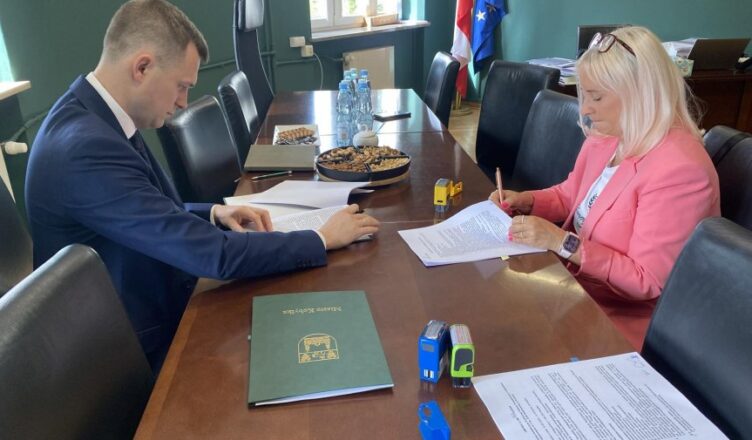 Kobyłka - budowa boiska przy Szkole nr 1 i oświetlenie przy DW 634