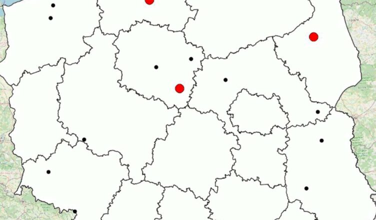 Policyjna mapa wypadków drogowych ze skutkiem śmiertelnym – Wakacje 2024