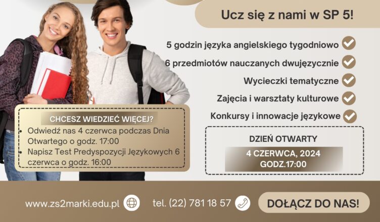 Marki - Klasa dwujęzyczna w Szkole Podstawowej nr 5