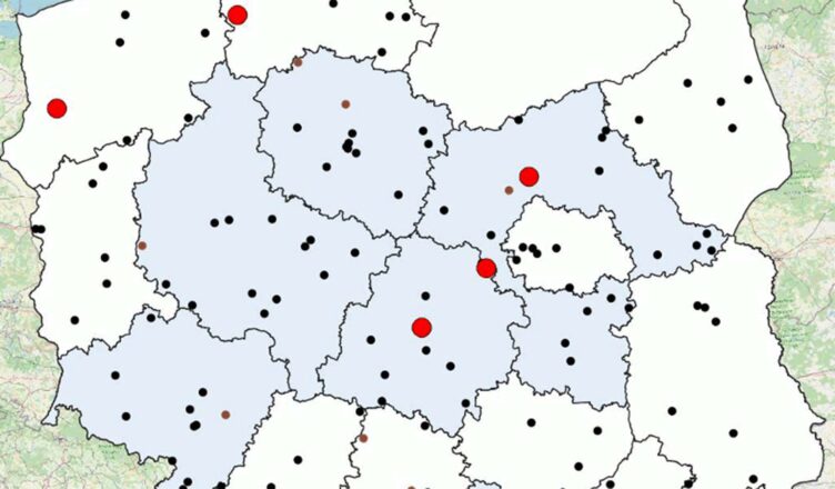 Policyjna mapa wypadków drogowych ze skutkiem śmiertelnym – Wakacje 2024