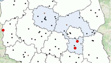 Policyjna mapa wypadków drogowych ze skutkiem śmiertelnym – Wakacje 2024