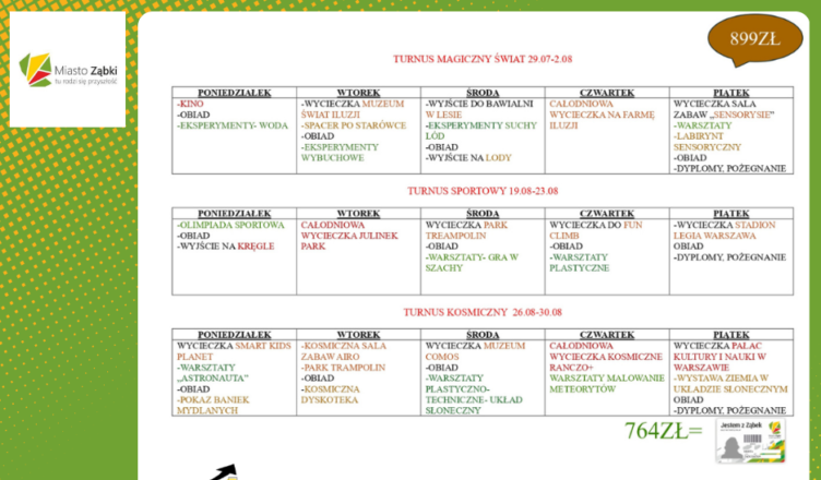 Ząbki - ostatnie wolne miejsca na półkolonie letnie z MATEMATYKA BEZ POPRAWKI