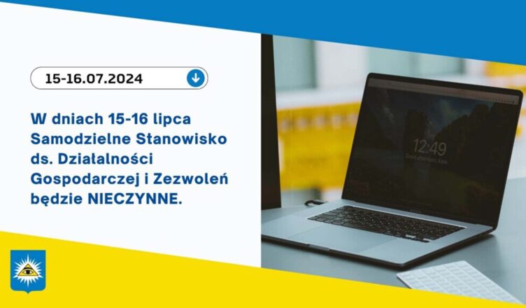 Radzymin - Informacja dot. Samodzielnego Stanowiska ds. Działalności Gospodarczej i Zezwoleń