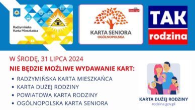 Radzymin - przerwa techniczna w wydawaniu kart
