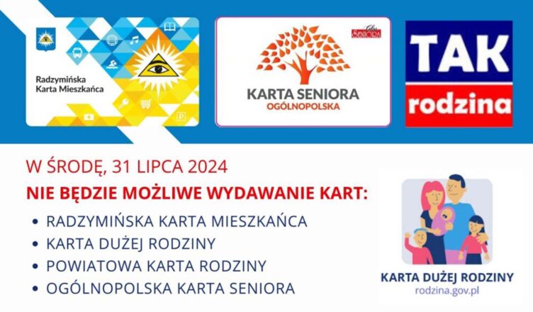 Radzymin - przerwa techniczna w wydawaniu kart