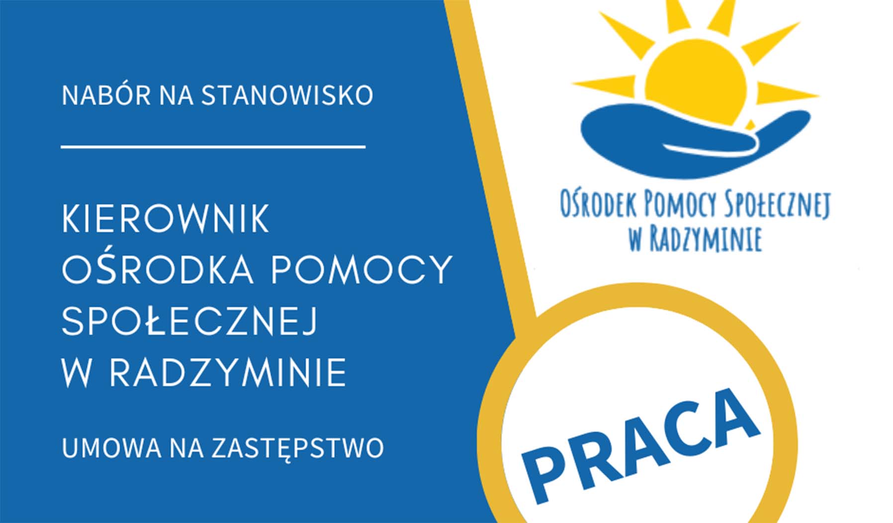 Nabór na kierownicze stanowisko urzędnicze w OPS Radzymin