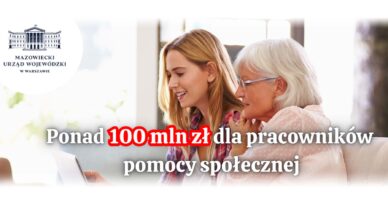 Ponad 100 mln zł dla pracowników pomocy społecznej