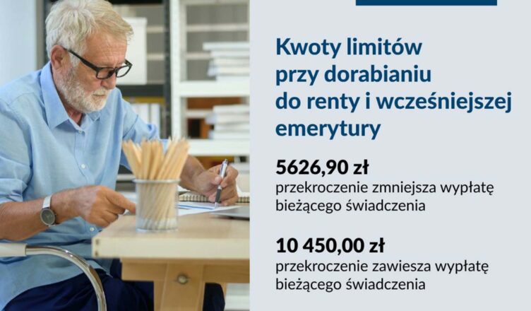 ZUS: Od września renciści i emeryci mogą dorobić mniej. Co jest przyczyną?