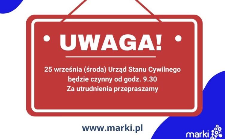 Marki - w środę zmiana godzin pracy USC