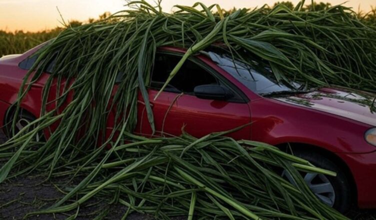 Bele kukurydzy spadły z ciężarówki na hondę, którą kierował 62-latek bez prawa jazdy