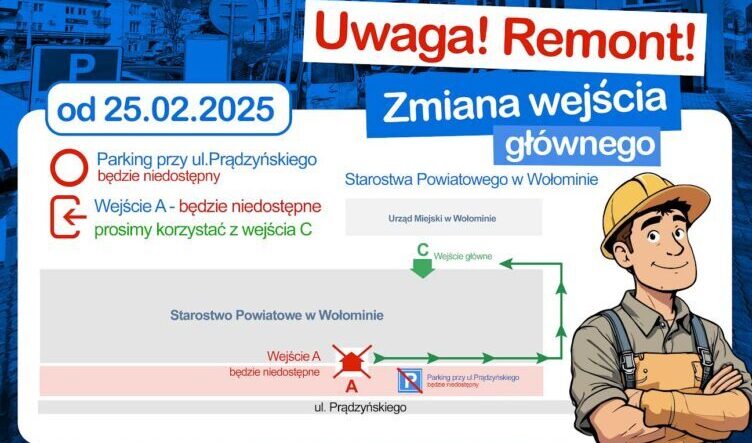 Remont w starostwie powiatowym