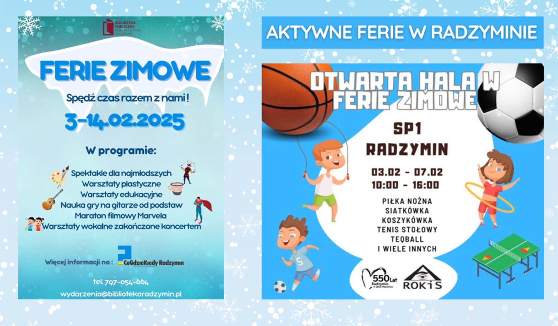 Radzymin - Zimowa oferta aktywności w Radzyminie