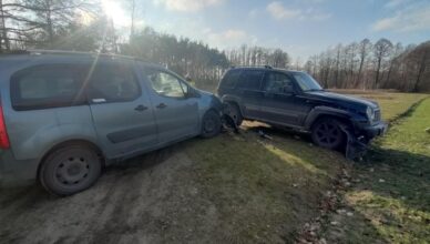 Niebezpieczna kolizja na ul. Przyleśnej w Miąsem