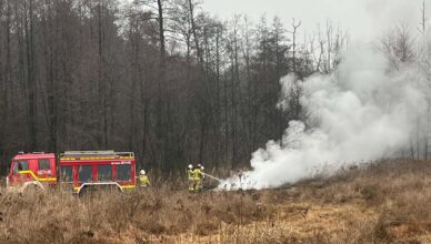 Pożar odpadów w Nadmie
