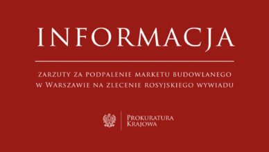 Zarzut za podpalenie marketu budowlanego na zlecenie rosyjskiego wywiadu