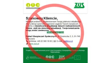 Uwaga na oszustów podszywających się pod ZUS